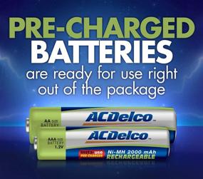 img 1 attached to ACDelco Precharged Rechargeable Batteries AA and AAA, Insta-Use, 8 Each, Green - Pack of 8 AA & AAA Batteries