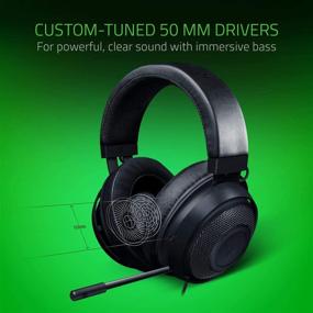 img 3 attached to Обновленный игровой наушник Razer Kraken 2019 - матово-черный: легкий алюминиевый каркас - ретрактабельный шумоподавляющий микрофон - совместим с ПК, Xbox, PS4, Nintendo Switch.