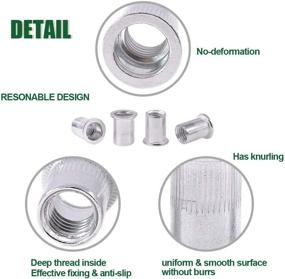 img 1 attached to Keadic 100Pcs Aluminum Threaded Nutsert Hardware