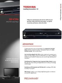 img 2 attached to 📀 Toshiba SD-V296 DVD Player/VCR Combo: Progressive Scan, Dolby Digital, Remote Control (Black)