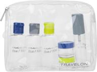 🧴 convenient clear travel bottles quart size by travelon logo