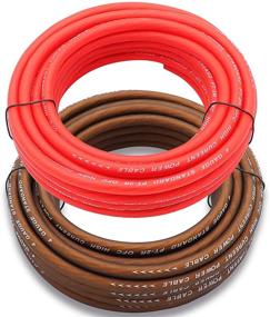 img 4 attached to Welugnal 4 Gauge Power/Ground Wire: True Spec, Soft Touch Cable for Car Amplifier & Automotive Trailer Harness Wiring - Brown & Red, 26ft each