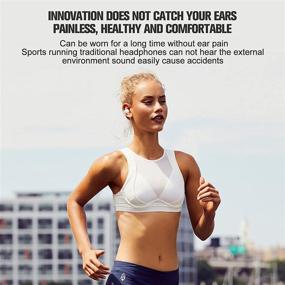 img 2 attached to 🎧 Ultimate Wireless Earplugs: Mini, Waterproof & Non-in-Ear Bluetooth Open Earplugs for Sports & Music with Noise Reduction, Super Long Standby, Power Bank, and No Ear Pain - Touch Key
