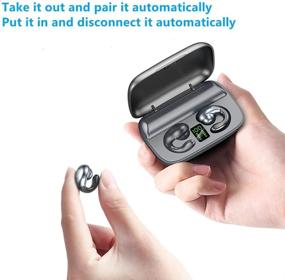 img 1 attached to 🎧 Ultimate Wireless Earplugs: Mini, Waterproof & Non-in-Ear Bluetooth Open Earplugs for Sports & Music with Noise Reduction, Super Long Standby, Power Bank, and No Ear Pain - Touch Key