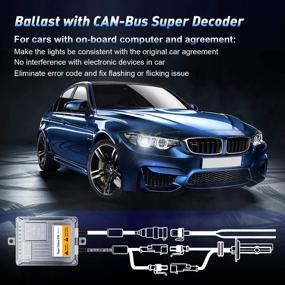 img 3 attached to 🔦 DZG HID Xenon Headlight Ballasts Replacement: 55W Slim Ballast with Canbus EMC Super Decoder AC - 1 Pair