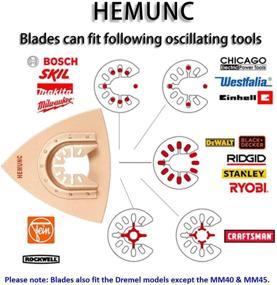 img 2 attached to 💎 HEMUNC 26 Diamond Carbide Oscillating Multitool Saw Blades Tile Repair Set – Quick Release, Compatible with Dewalt, Fein Multimaster, Porter Cable, Bosch, Dremel, Ridgid, Makita, Milwaukee, Rockwell