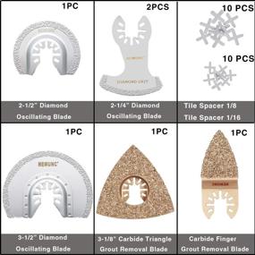 img 3 attached to 💎 HEMUNC 26 Diamond Carbide Oscillating Multitool Saw Blades Tile Repair Set – Quick Release, Compatible with Dewalt, Fein Multimaster, Porter Cable, Bosch, Dremel, Ridgid, Makita, Milwaukee, Rockwell