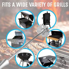 img 2 attached to 🔥 High-Performance BBQ Grill Cleaner with Ergonomic Handle - Ideal for Hot Grills. Versatile Stainless Steel 5-in-1 Grill Scraper Tool with 17-inch Long Handle, Compatible with All Grill Designs, Brands, and Styles.