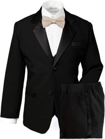 img 4 attached to 🤵 Classic Black Boys' Tuxedo Suit & Sport Coat by Spring Notion