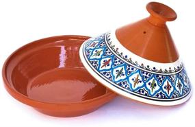 img 3 attached to 🍲 Kamsah Moroccan Tagine Pot: Handmade & Hand Painted Ceramic Cookware for Slow Cooking and Stews - Medium, Turquoise