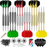 cyeelife 18packs steel tip darts 🎯 set: enhanced accessories for 6 beginner players логотип