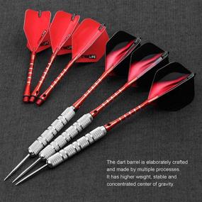 img 1 attached to CyeeLife 18Packs Steel Tip Darts 🎯 Set: Enhanced Accessories for 6 Beginner Players