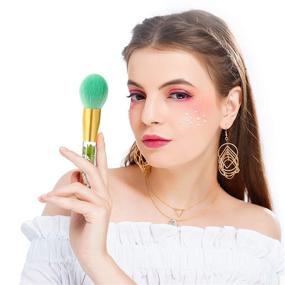 img 2 attached to 💄 Tropical Makeup Brushes: Docolor 14-Piece Professional Set for Flawless Makeup Application