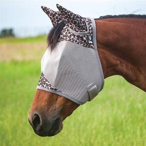 img 2 attached to 🐴 Cashel Crusader Designer Horse Fly Mask with Ears in Stylish Leopard Print - Suitable for Horses
