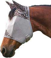 🐴 cashel crusader designer horse fly mask with ears in stylish leopard print - suitable for horses logo