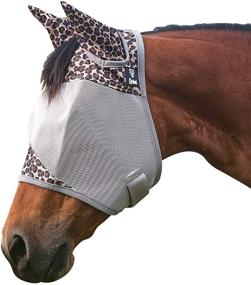 img 3 attached to 🐴 Cashel Crusader Designer Horse Fly Mask with Ears in Stylish Leopard Print - Suitable for Horses