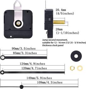 img 2 attached to Quartz Clock Movement Repair Kit - Long Shaft, 28mm - Black