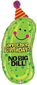 img 1 attached to Pickle Shaped Birthday Mylar Balloon