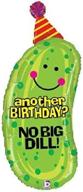 pickle shaped birthday mylar balloon логотип