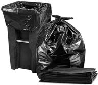 🗑️ value-pack 50 case of large black heavy duty garbage bags for toter - 64-65 gallon trash bags with ties, 50"w x 60"h logo