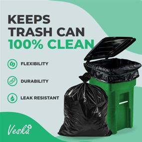 img 2 attached to 🗑️ Value-Pack 50 Case of Large Black Heavy Duty Garbage Bags for Toter - 64-65 Gallon Trash Bags with Ties, 50"W x 60"H