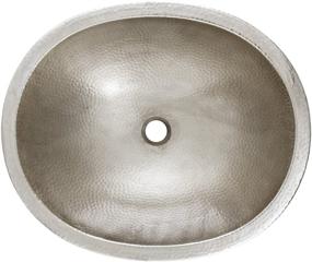 img 2 attached to 🚽 SB203-18N Edison Dual Mount Oval Bathroom Sink by Sinkology, 18.5 Inches, Hammered Nickel Finish