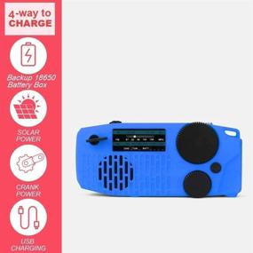 img 1 attached to 📻 Geartist Submarine 1 Solar Emergency Weather Radio: Hand Crank, AM FM NOAA/WB Alerts, SOS, Power Bank, LED Flashlight - USA Designed for Hurricane & Earthquake Survival