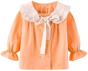 img 4 attached to Mud Kingdom Toddler Sleeve Collar Girls' Clothing