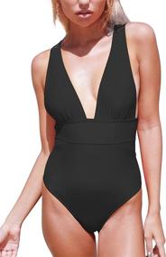 img 4 attached to Upopby Swimsuit Crisscross Swimwear Slimming