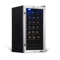 🍷 stainless steel newair compressor wine cooler refrigerator - 27 bottle capacity, freestanding or built-in, uv protected glass door with lock and handle логотип