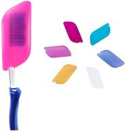 защитите вашу зубную щетку везде с v-top силиконовыми чехлами для зубных щеток - набор из 6 штук. логотип