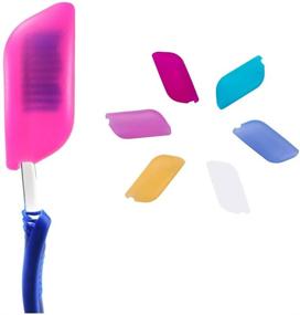 img 4 attached to Защитите вашу зубную щетку везде с V-TOP силиконовыми чехлами для зубных щеток - набор из 6 штук.
