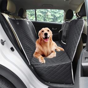 img 3 attached to 🐶 Nisahok Dog Car Seat Cover for Back Seat with Mesh Window - Waterproof & Anti-Scratch Oxford Cloth Material - Back Seat Hammock for Dogs - Back Seat Protector for Cars