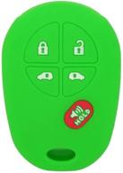 segaden silicone cover protector case holder skin jacket compatible with toyota sienna 4 1 button 5 buttons remote key fob cv4423 light green logo