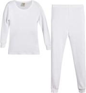 🔥 optimally cozy: sweet & sassy girls' thermal top and pant set for ultimate warmth логотип