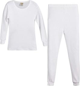 img 4 attached to 🔥 Optimally Cozy: Sweet & Sassy Girls' Thermal Top and Pant Set for Ultimate Warmth