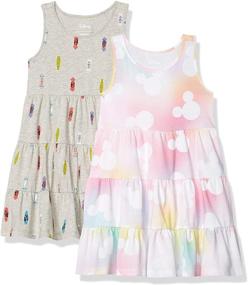 img 4 attached to 👗 Spotted Zebra Girls' Sleeveless Princess Dresses - Stylish Clothing for Kids