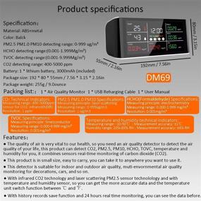 img 2 attached to 🌬️ Cheffort Formaldehyde Detector: Precision Temperature & Pollution Monitoring Device