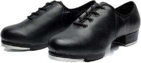 img 3 attached to 👠 BeiBestCoat Dance Women's Black Tap Shoes for Dancing - Ideal for Ladies & Girls