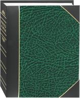 📷 pioneer photo albums bt-68 100-pocket leatherette cover 6x8 green & black le memo album logo