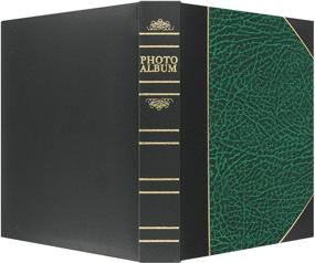 img 1 attached to 📷 Pioneer Photo Albums BT-68 100-Pocket Leatherette Cover 6x8 Green & Black Le Memo Album