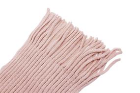 img 1 attached to Вязаный зимний шарф с бахромой для девочек. Аксессуары для модных шарфов.