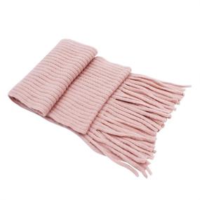 img 2 attached to Knitted Winter Scarf Tassel Girls Girls' Accessories for Fashion Scarves