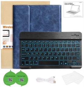 img 1 attached to 💻 Keyboard Case for iPad 6th Generation 2018/2017, iPad Pro 9.7, iPad Air 2 &amp; 1 – Bluetooth Keyboard Cover with 7 Color Backlit iPad Keyboard Case