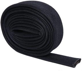 img 3 attached to 🔥 Hiwow 5FT Heat Sleeve – Fiberglass Adjustable Heat Shield Sleeve in Black – 20MM Diameter (3/4'')