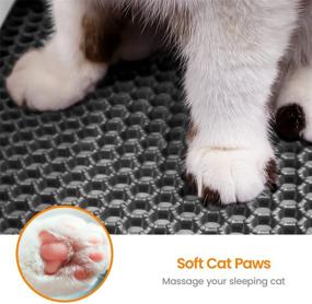 img 3 attached to 🐾 Conlun Cat Litter Mat: Double Layer Honeycomb Design for Effective Litter Trapping, Easy to Clean, Paws-Friendly, Non-Slip - Available in 4 Sizes