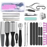 👣 27-piece stainless steel foot care kit - professional pedicure tools set logo