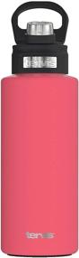 img 4 attached to 🍹 Tervis 32oz Triple Walled Stainless Steel Powder Coated Insulated Tumbler Cup with Deluxe Spout Lid - Keeps Drinks Cold & Hot, Berry Blush