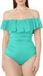 blanca ruffled bandeau swimsuit opulance women's clothing and swimsuits & cover ups logo