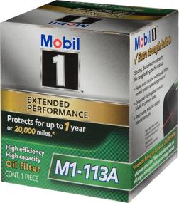 img 1 attached to 🔧 Масляный фильтр Mobil 1 Extended Performance - канистра, винтовой, высотой 3,08 дюйма, резьба 13/16-16, сталь, черный, GM - каждый.